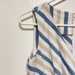 Tommy Hilfiger Neutral Striped Linen Sleeveless Jumper Photo 4