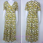 All in Favor NEW floral print wrap front tiered midi dress, size M Photo 2
