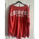 Spirit Jersey  Women's Large Melbourne Florida Orange Oversized Long Sleeve Vacay Photo 1