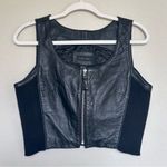 The Limited  100% Leather Black Zip Front Vest Size Medium Photo 0