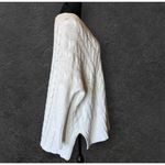 Free People Easy Cable V Neck Sweater White Small Oversized High Low Boho Photo 2