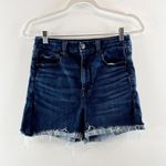 American Eagle Curvy Super High Rise Shortie Jean Denim Shorts Blue 8 Photo 0
