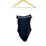 We Wore What  Strapless One Piece in Black & Off White Medium Photo 2