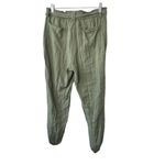 Democracy Olive Green High Rise Paper Bag Belted Jogger Pants Women's Size 8 Photo 4