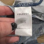 Colovos Blue Printed ‘Denim’ Silk Dress Size 4 US $798 Photo 7