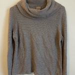 Chico's  Sz 1 M Cashmere Blend Sweater Quiet Luxury Brown Cozy S Minimalist Photo 0