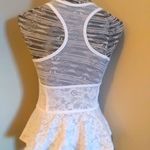 American Apparel American Eagle workout mesh white peplum tank Photo 2