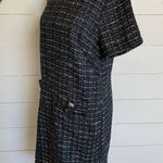 Loft  Women's Tennis Metallic Tweed Fringe Pocket Mini Dress 4 -NWT Photo 4