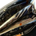 Anne Klein Women's Monogram Tote Bag Black Beige Gold Lion Accent Photo 7