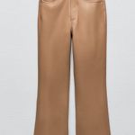 ZARA Faux Leather Mini Flare Pants Photo 0