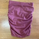 Sundry  Marsala La Lune Ruched Ribbed Minimalist Preppy Mini Skirt 1/S Photo 1