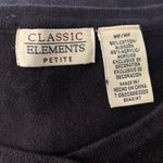 Classic Elements Holiday Poinsettia Cardigan Sweater MP Black Sequin Button Up Photo 5