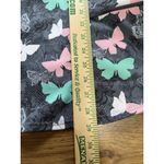 Elle Butterfly Print Scrub Top Size XL Pockets Stretch Nursing Classic Colorful Photo 3