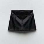 ZARA Faux Leather Skort Photo 2