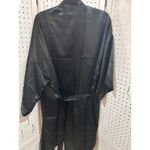 Black Satin Kimono Robe Full Length Plus Size XXL XXXL Photo 3