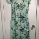 Nataya, vintage, Floral Blue 1920’s inspired speak easy midi/maxi Dress S Photo 4