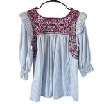 MI GOLONDRINA Fernanda Blouse Blue Size XS Photo 1