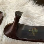 Mootsies Tootsies Adorable NIB "Mobell" chocolate brown satin slides Photo 5