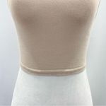 ZARA Cropped Tank Top Sleeveless Crewneck Crop Top Beige Size Small Photo 6
