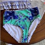Floral Blue and Green Women's Swim Set Size M Photo 9