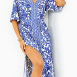 Lilly Pulitzer NWT  Remelle Maxi Cover-Up Dress Blue Photo 0