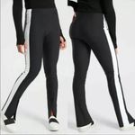 Athleta  Interstellar Tight Black White With Stripe Size 8 Photo 3