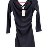 H&M Dress SZ Small NWT Lurex Navy Glitter Holiday Mini Bodycon Off The Shoulder Photo 0