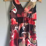 RUNWAY Ladies S Pleated Red Bow Tank Blouse Tan Photo 4