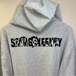 NWT Savage X Fenty Forever Savage Showgirl Short Robe Platinum Gray Photo 8