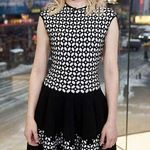 Alexander McQueen NWT   Jacquard Black And White Dress Size L Photo 0