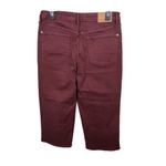 Judy Blue  Sign Me Up Tummy Control Wide Leg Cropped‎ Jeans Garment Dyed Maroon Photo 1