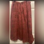 Cottage Clothing Inc 2 Piece 100% Linen Set Size M Boho Blazer Skirt‎ Floral Art Red Size M Photo 1