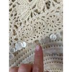 Sea NYC Gia Crochet Sleeveless Wool Boho Top Cream Womens Size Large Photo 4