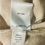 Garnet Hill 100% Merino Wool Pointelle Blouson-Sleeve Sweater neutral beige Photo 9