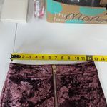 Forever 21 F21 Burgundy Purple Crushed Velvet shiny Mini Skirt Christmas Holiday Party S Photo 2