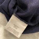 Laura Scott  Size LP Navy Blue 3/4 Sleeve V Neck Top Satib Embroidered Trim Photo 11