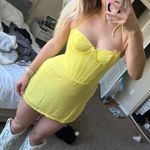 White Fox Boutique Yellow mini dress Photo 3