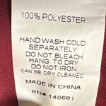 Unique Vintage  Burgundy Satin Western Style Tie Front Blouse Shirt XL Photo 5