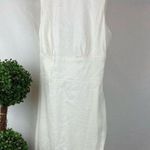 Nicole Miller  Artelier Ivory Cutout Back Zip Up Sleeveless Dress 4 Photo 4