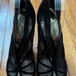 Ted Baker Taminaa Black Mesh open toe leather detailing high Heel pumps, size 7 Photo 9