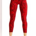 Lululemon Red Snake Skin print high waisted Cropped leggings Photo 1