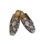 DOLCE VITA Bree Snake Print Mules Loafer Flats Size 9.5 Tan Photo 1