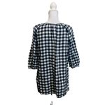 J.Crew  Gingham Black White Key Hole Long Line Shirt Dress Small Photo 6