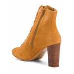 Sézane Sezane Alicia Heeled Booties 6.5 NIB Lace Up Suede Leather French Almond Toe Photo 9