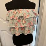 Altar'd State Altar’d State Floral Strapless Ruffle Top Tiered Cropped NWOT Photo 1