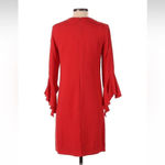 Worth New York Red Long Ruffle Sleeve Holiday Party Cocktail Dress Size 0 XS Photo 1