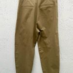 ZARA khaki horse shoe cropped pants large khaki brown green women Photo 4