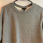 Black Orchid NWT  Grey Ruffled Raw Hem Pullover Sweatshirt Size M Photo 3