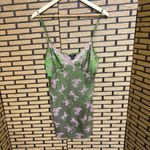 Nasty Gal Pink And Green Satin Floral Lace Nightie Slip Dress Size 6 Photo 1