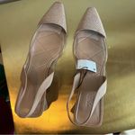 ZARA Tan Neutral Clear Slingback Heels Size 9 Minimalist Photo 6